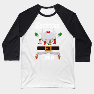 Electrician Claus Santa Christmas Costume Pajama Baseball T-Shirt